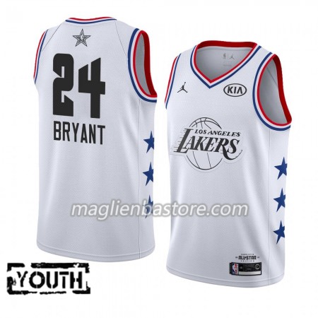 Maglia Los Angeles Lakers Kobe Bryant 24 2019 All-Star Jordan Brand Bianco Swingman - Bambino